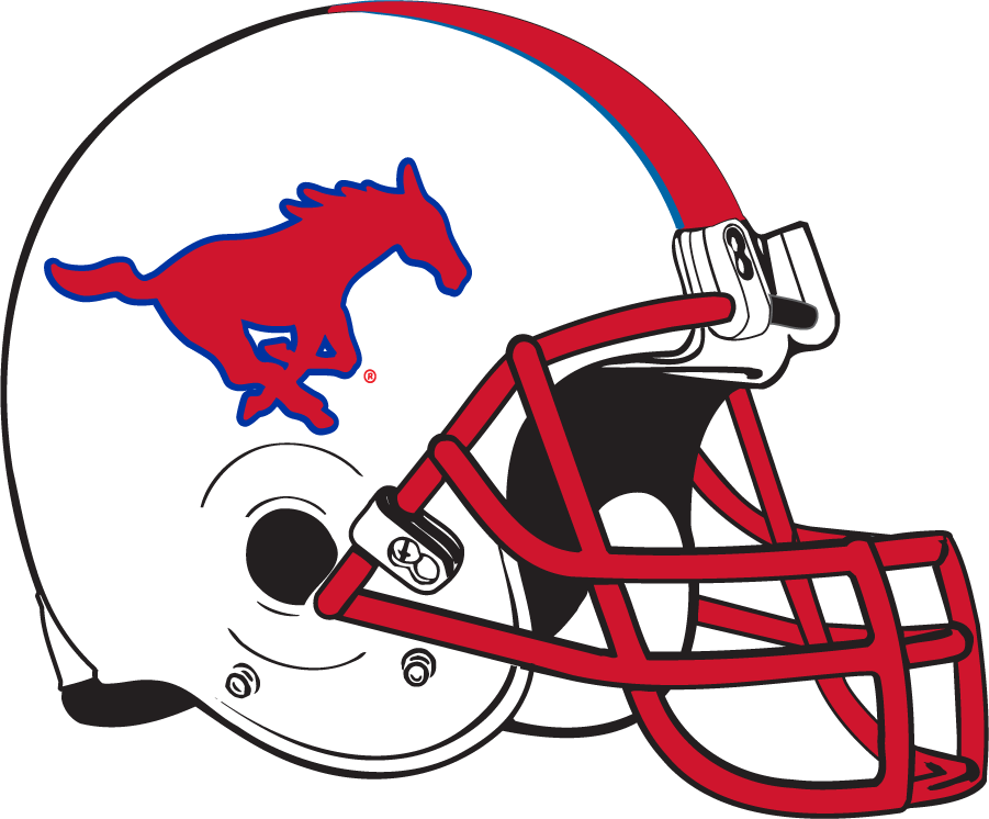 Southern Methodist Mustangs 2012-pres helmet logo diy iron on heat transfer